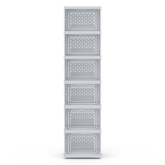 Artiss Foldable Shoe Rack Organizer 6 Tier Storage Shelf Hallway
