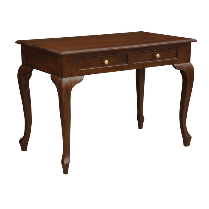 Queen Anne 2 Drawer Desk (Mahogany)