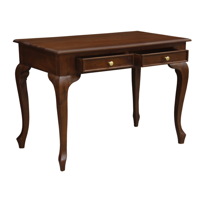 Queen Anne 2 Drawer Desk (Mahogany)