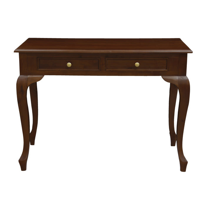 Queen Anne 2 Drawer Desk (Mahogany)
