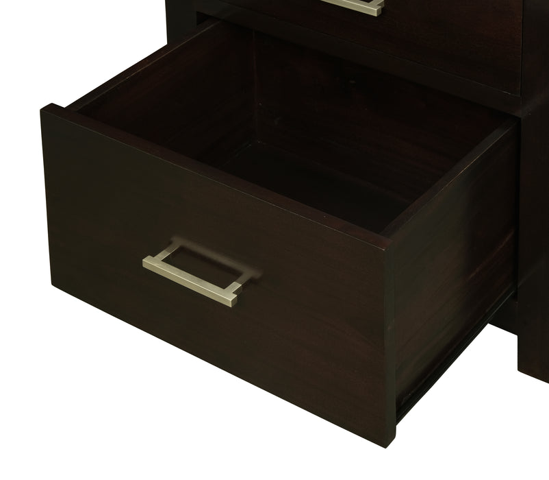 Paris 3 Drawer Office Desk (Chocolate)