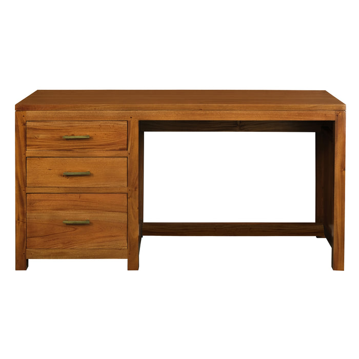 Paris 3 Drawer Office Desk (Light Pecan)