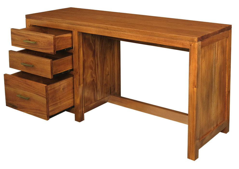 Paris 3 Drawer Office Desk (Light Pecan)