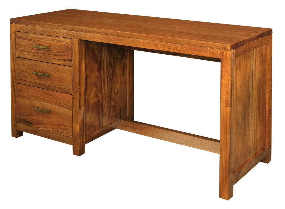 Paris 3 Drawer Office Desk (Light Pecan)