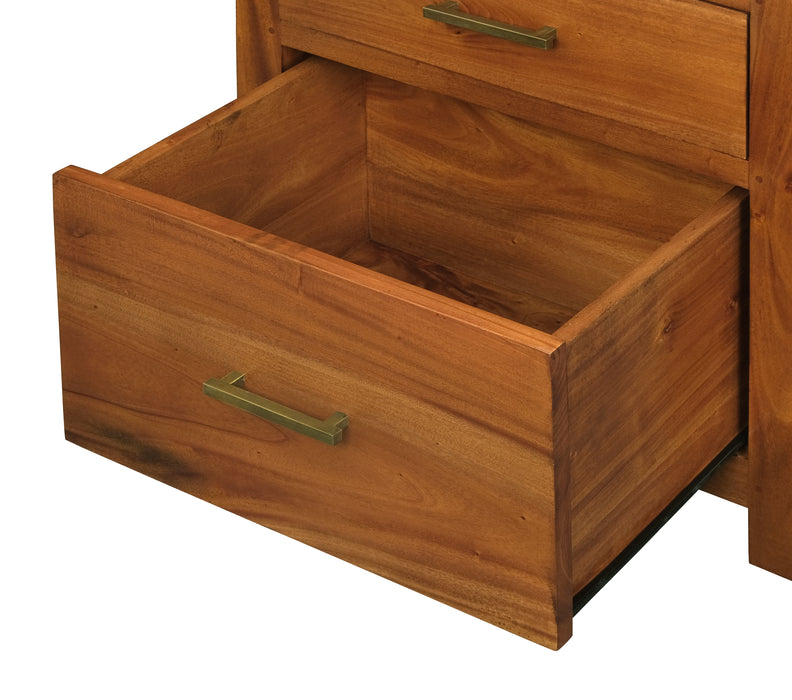 Paris 3 Drawer Office Desk (Light Pecan)