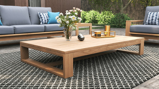 Double Island Outdoor Coffee Table - Oversize - Low - Natural