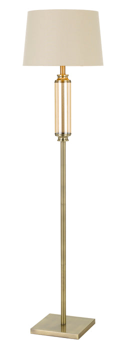 Dorcel Floor Lamp - Antique Brass, Amber, Cream