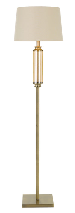 Dorcel Floor Lamp - Antique Brass, Amber, Cream