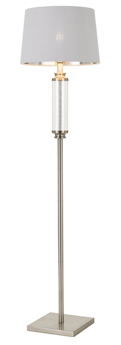 Dorcel Floor Lamp - Clear, White, Nickel