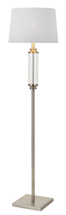 Dorcel Floor Lamp - Clear, White, Nickel