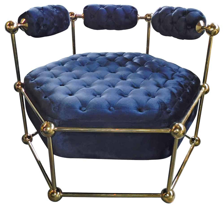 Ivana Velvet And Gold Luxury Leisure Armchair