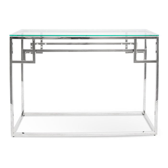 CDT2012-BS 1.15m Console Glass Table - Stainless Steel Base