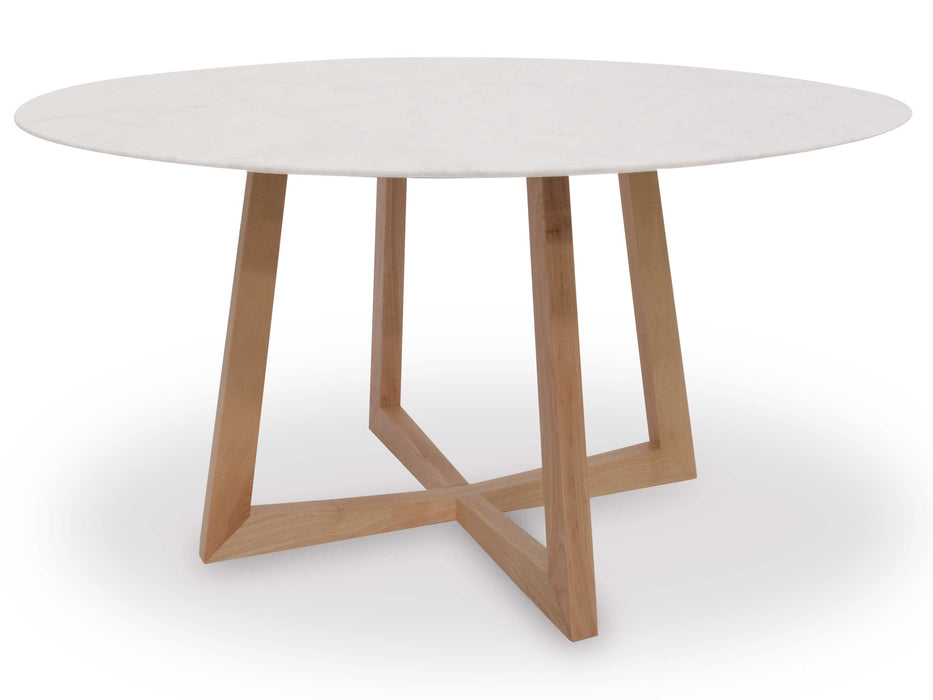 CDT972 1.5m Round Marble Dining Table - Natural