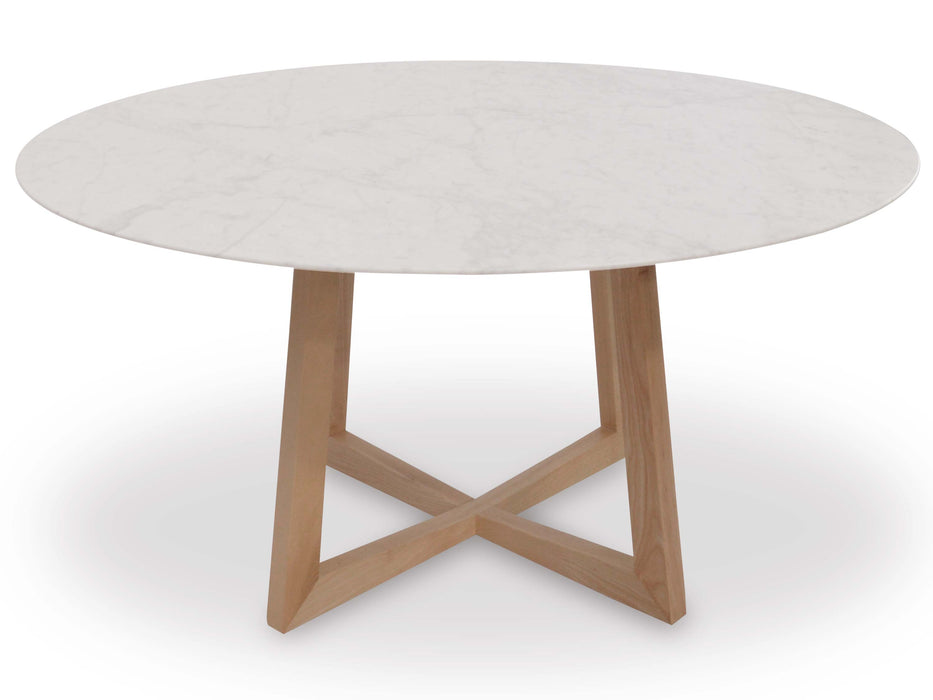 CDT972 1.5m Round Marble Dining Table - Natural