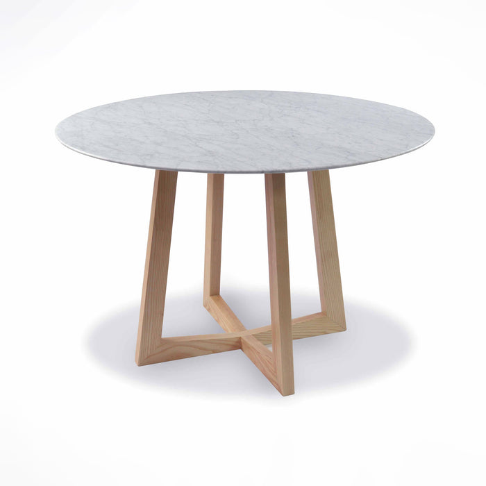 Zodiac 1.15m Round Marble Dining Table - Natural