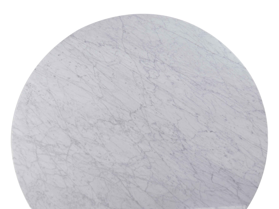Zodiac 1.15m Round Marble Dining Table - Natural