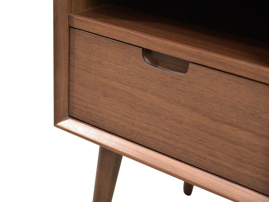 CST221WAL-VN SQ Wooden Bedside Table - Walnut