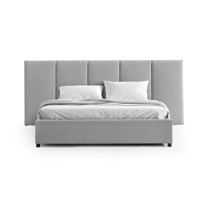 CBD8544-MI King Sized Bed Frame - Spec Grey with Storage