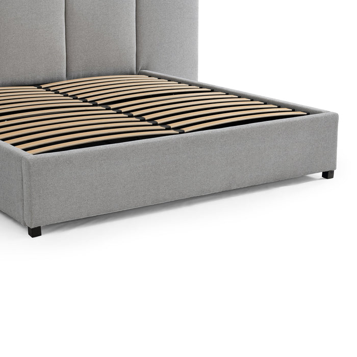 CBD8544-MI King Sized Bed Frame - Spec Grey with Storage