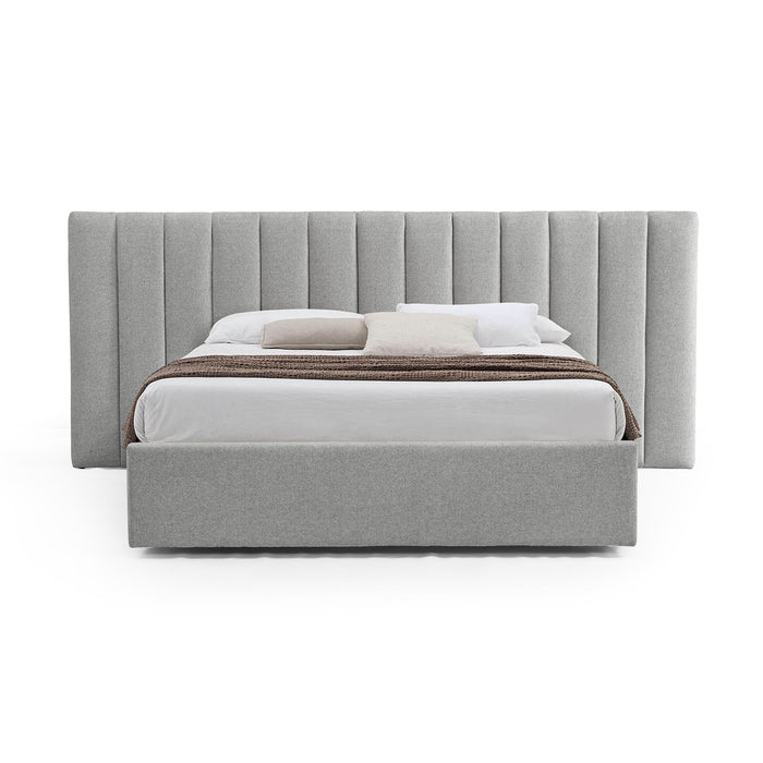 CBD8550-MI Wide Base Queen Bed Frame - Spec Grey with Storage