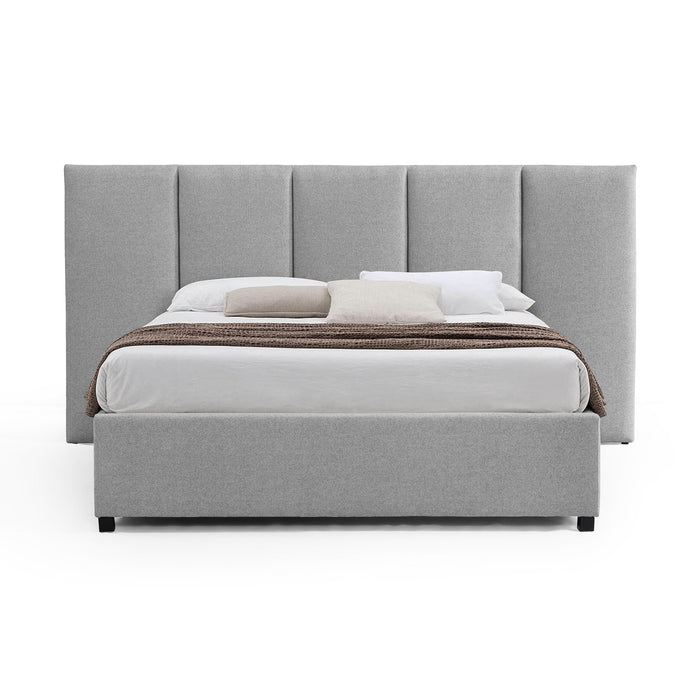 CBD8545-MI Queen Sized Bed Frame - Spec Grey with Storage