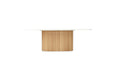 Harlow Oval Dining Table - 280cm  - Natural Oak Base - 280cm White