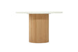 Harlow Oval Dining Table - 240cm  - Natural Oak Base - 240cm White