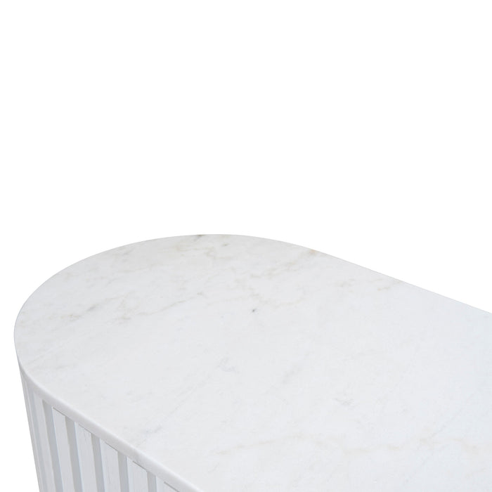 CDT10034-NI 1.5m Marble Console Table - White