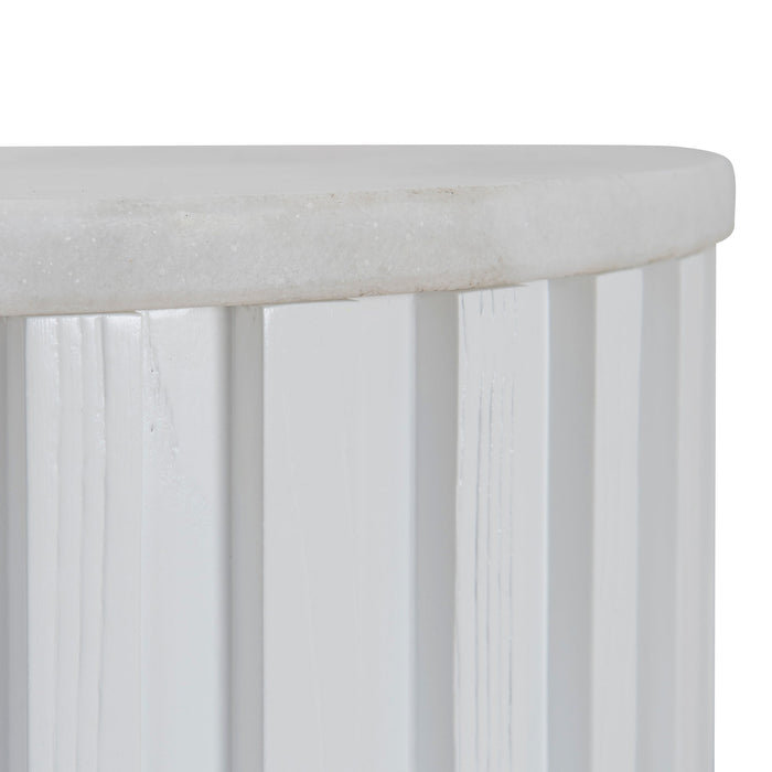 CDT10034-NI 1.5m Marble Console Table - White