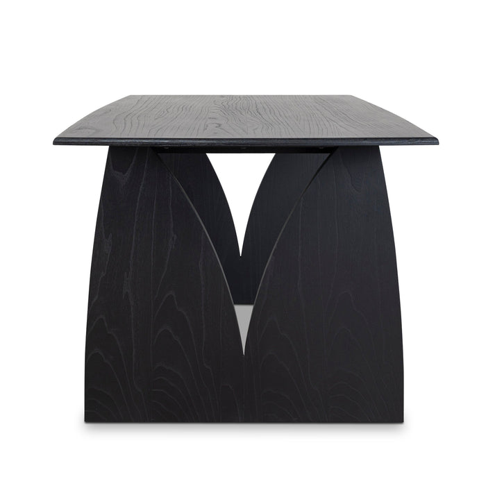 Amano 1.8m Elm Dining Table - Full Black
