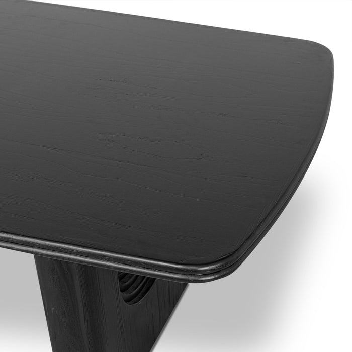 Auralin 2.4m Recycled Fir Dining Table - Full Black
