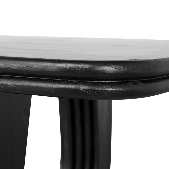 Auralin 2.4m Recycled Fir Dining Table - Full Black