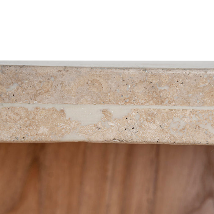 2.8m Travertine Dining Table - Natural
