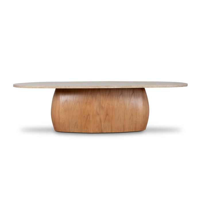 2.8m Travertine Dining Table - Natural