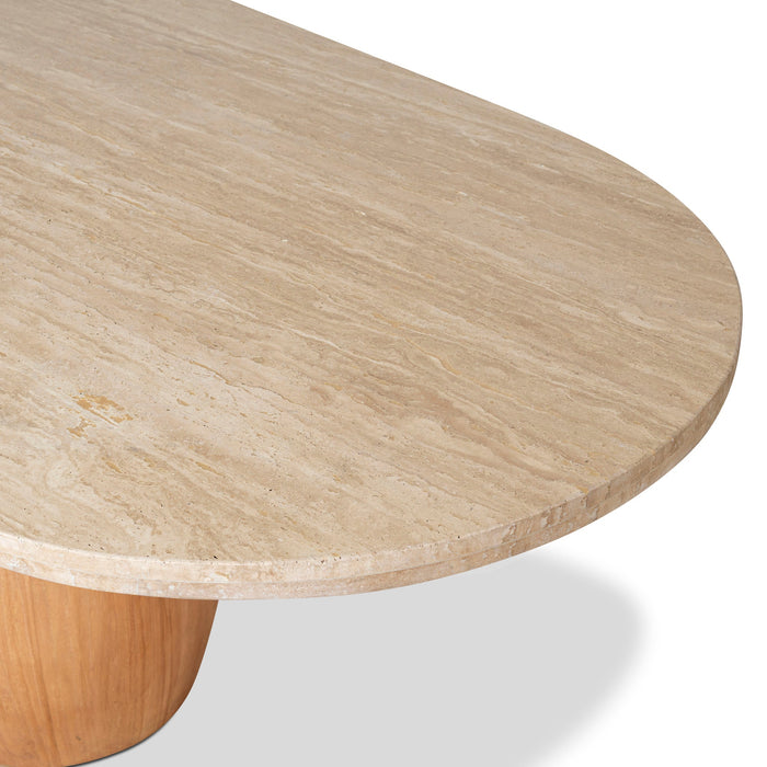 2.8m Travertine Dining Table - Natural