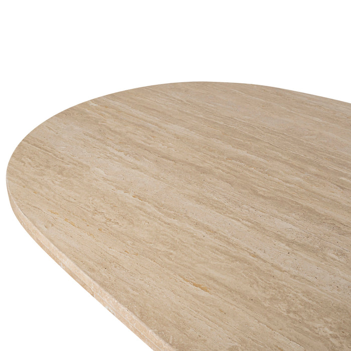 2.8m Travertine Dining Table - Natural