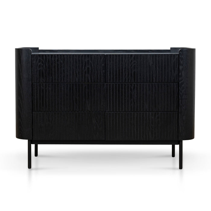 Gemma 1.2m Chest of Drawers - Full Black
