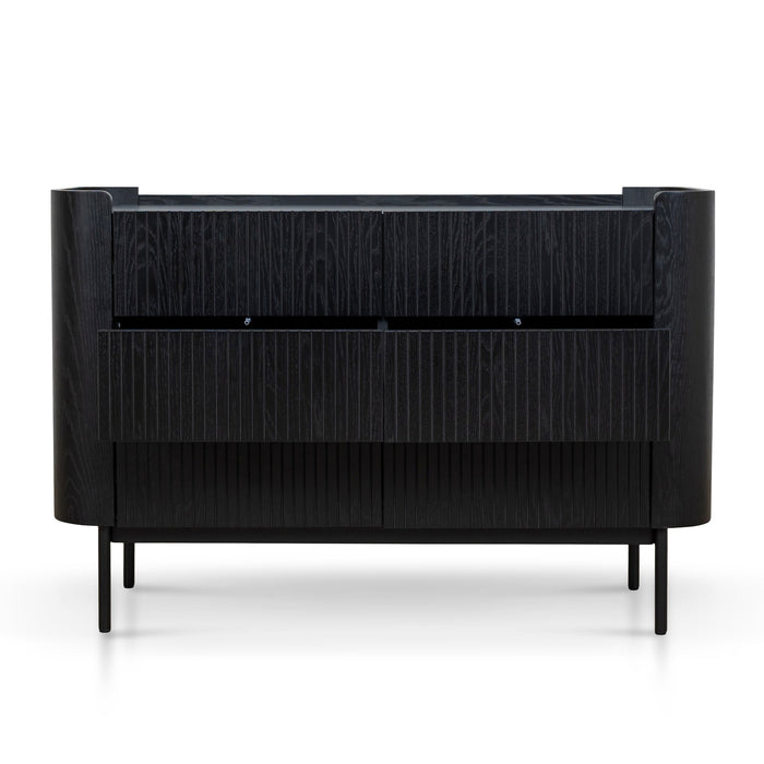 Gemma 1.2m Chest of Drawers - Full Black