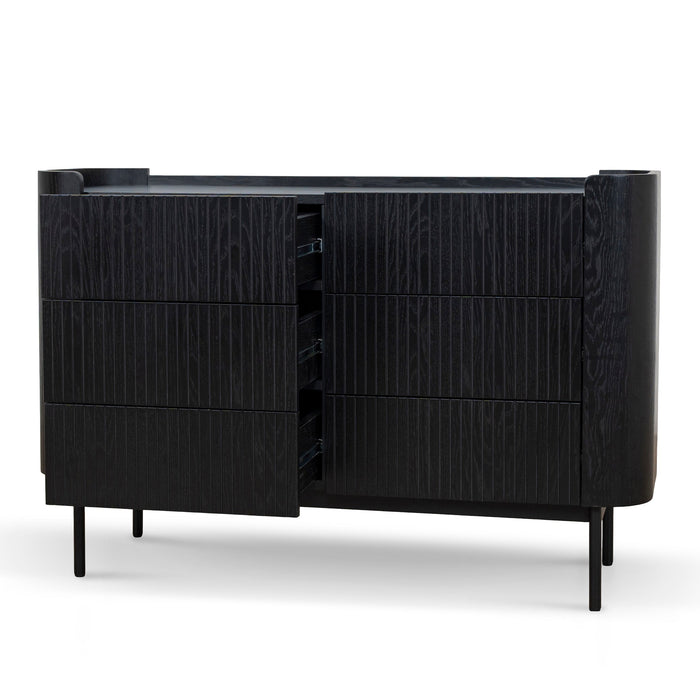 Gemma 1.2m Chest of Drawers - Full Black