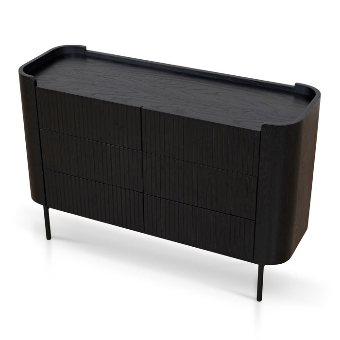 Gemma 1.2m Chest of Drawers - Full Black