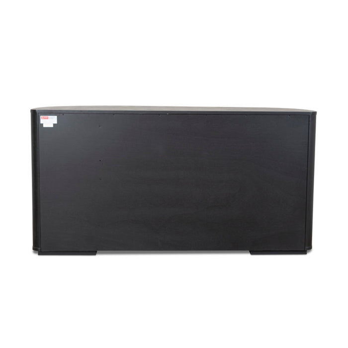 Verso 1.55m Rattan Home Office Desk - Full Black