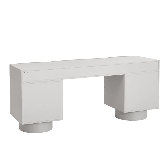 Dorit Home Office Desk - Warm Grey