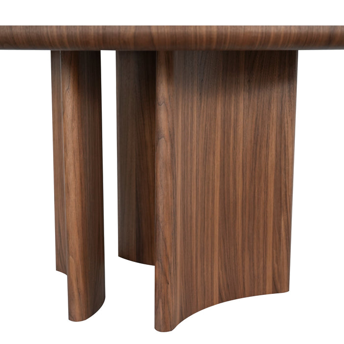Mira 1.5m Round Dining Table - Walnut