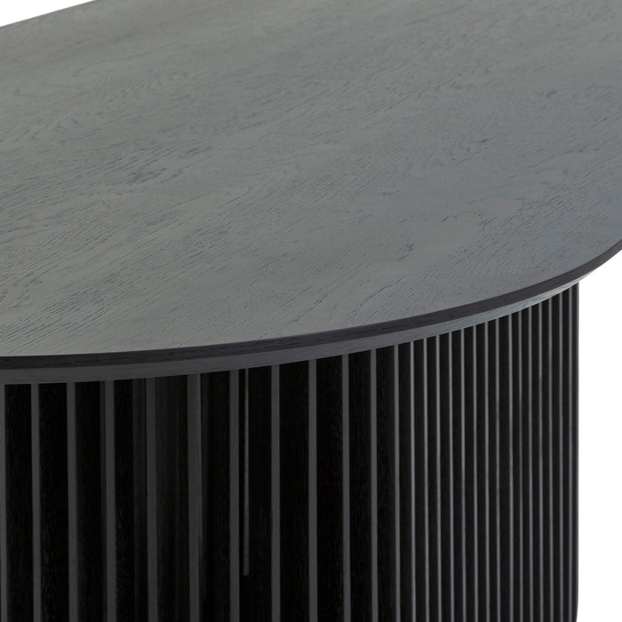 Arvena 2.2m Oval Dining Table - Black Stain