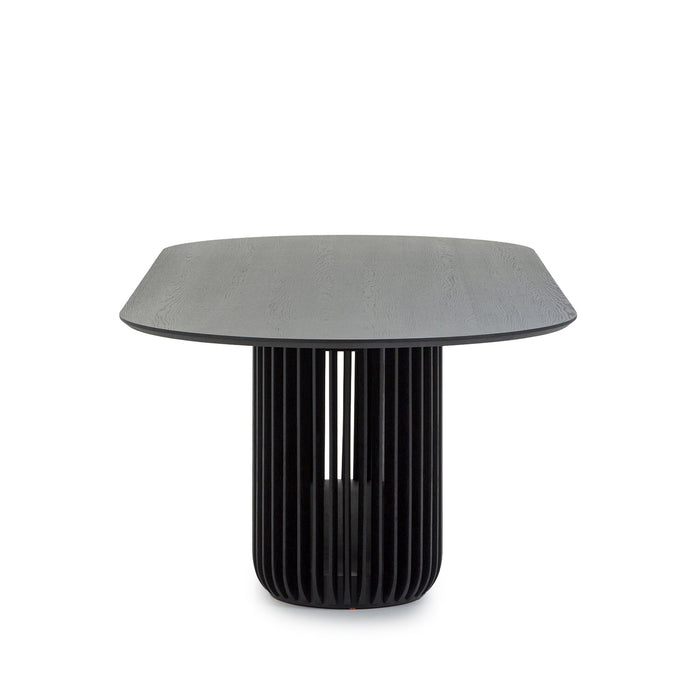 Arvena 2.8m Oval Dining Table - Black Stain