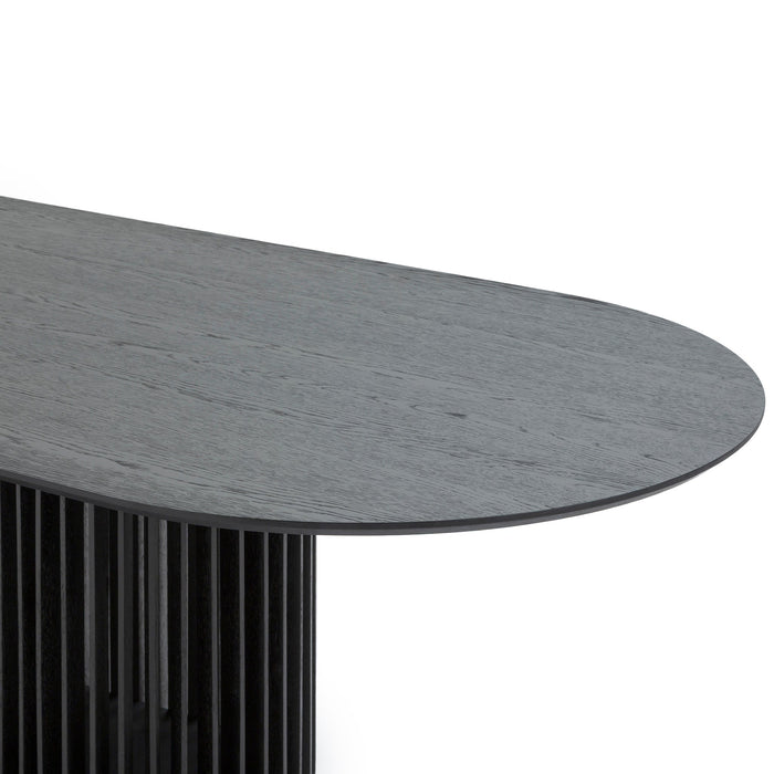 Arvena 2.8m Oval Dining Table - Black Stain