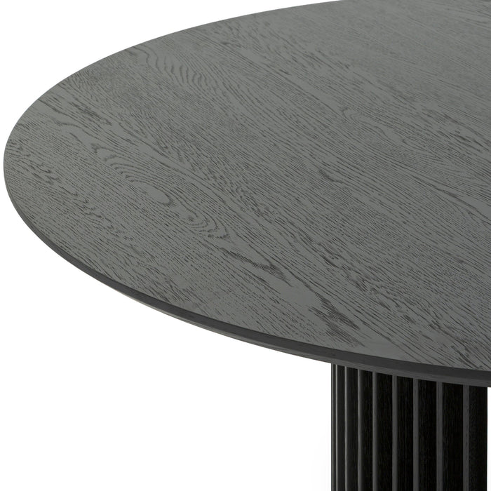 Arvena 1.4m Round Dining Table - Black Stain