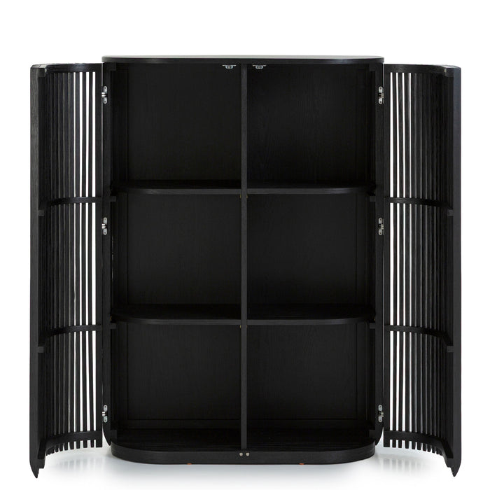 Arvena 1.35m (H) High Board Unit - Black Stain