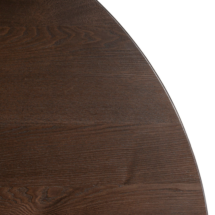 Orlun 1.2m Round Elm Dining Table - Walnut