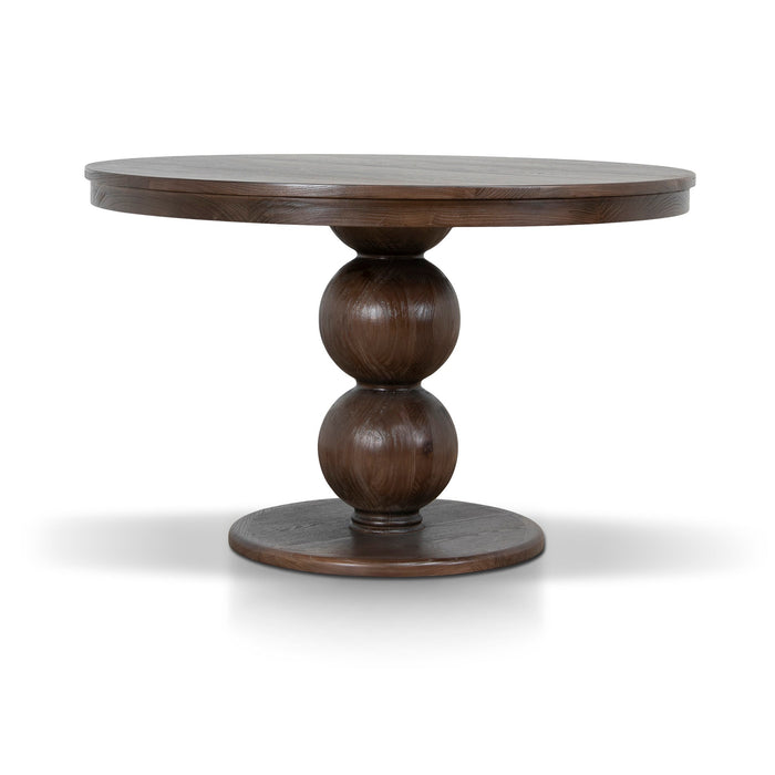 Orlun 1.2m Round Elm Dining Table - Walnut